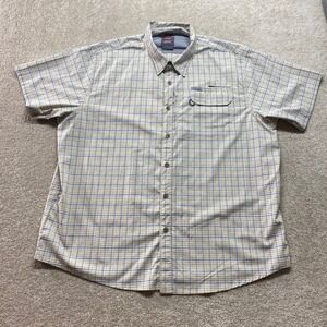Wrangler Shirt Mens 2XL Outdoor Plaid Short Sleeve Button Up Regular Fit
